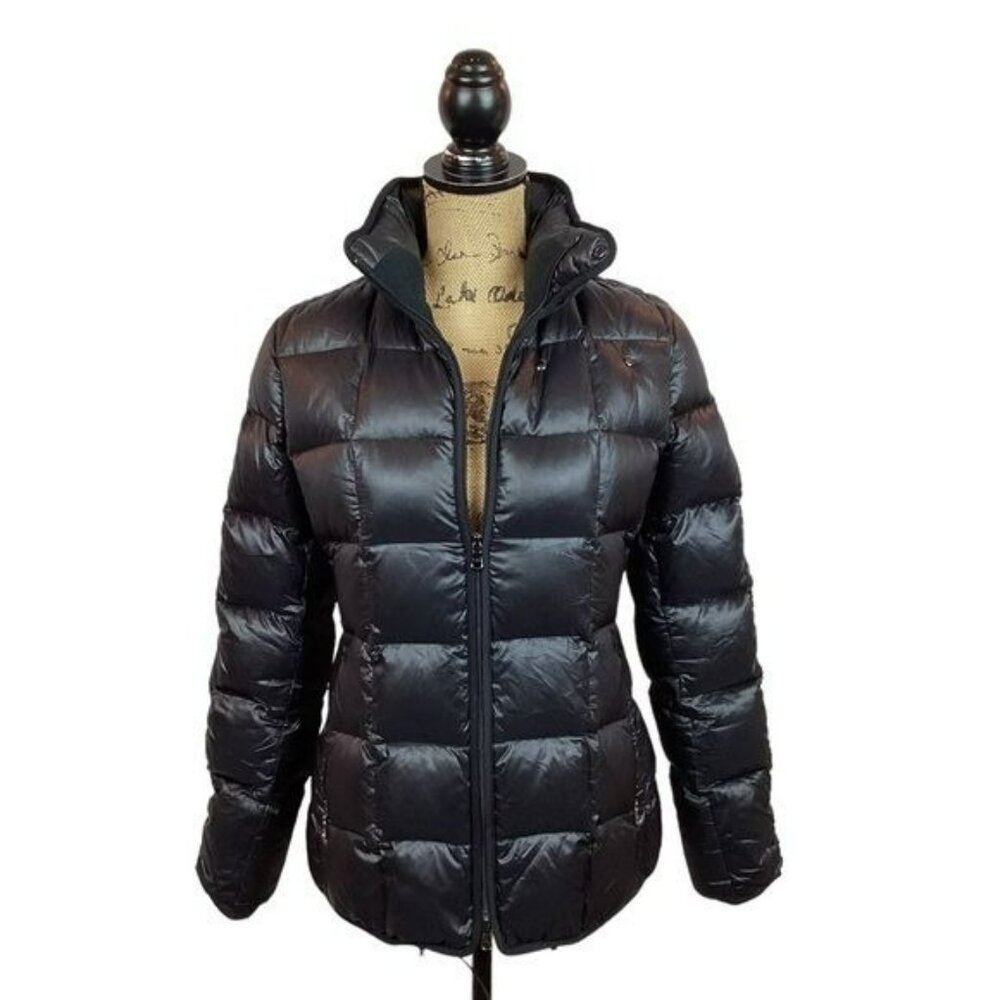 Ralph Lauren Black Label Goose Down Beneden Puffer Black Womens Winter Coat